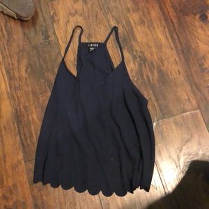 Scalloped Navy Tank